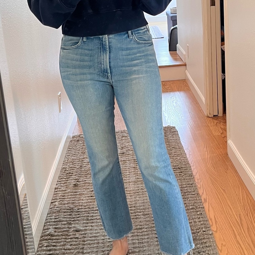 MOTHER Blue Straight Leg Jeans Classic Style Size 27